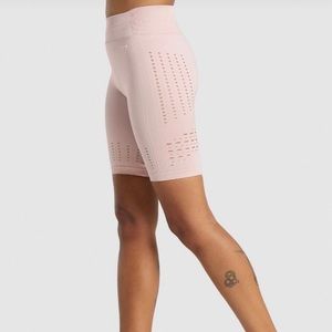 Gymshark Pink Biker Shorts with Eyelets NWOT